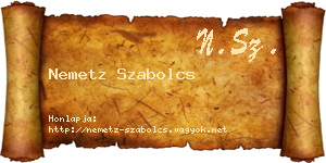 Nemetz Szabolcs névjegykártya